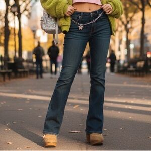 Vintage Lower East Side Y2K Wedge Mules Clogs Faux Fur Trim Boho Beige Tan